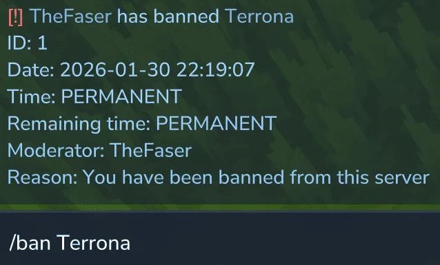 command ban