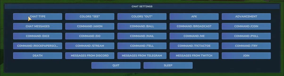 command chatsetting