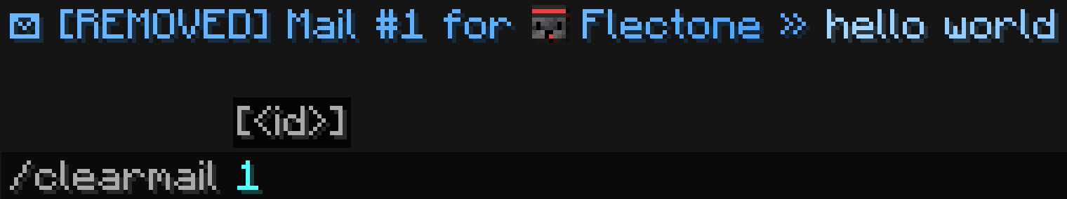 command clearmail
