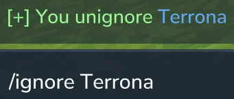 command unignore