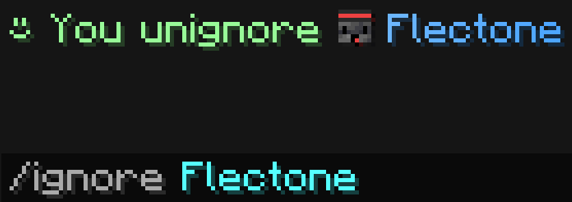 command unignore