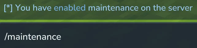command maintenance
