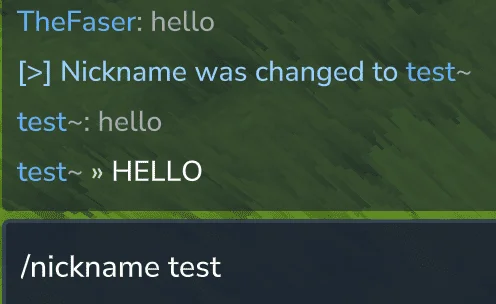 command nickname