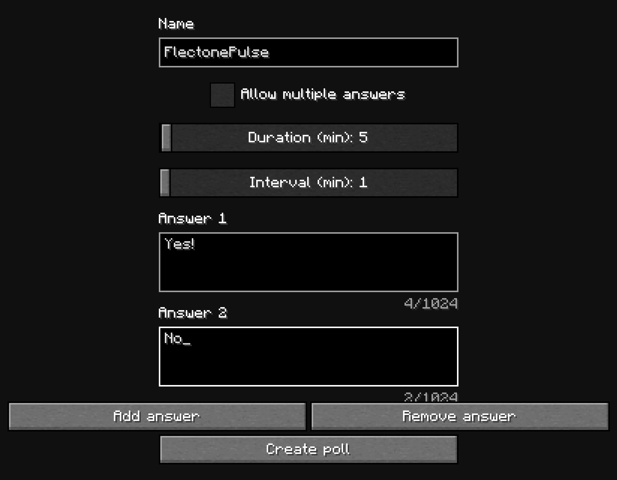 command pollgui