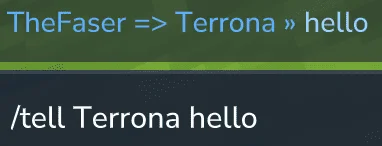 command tell