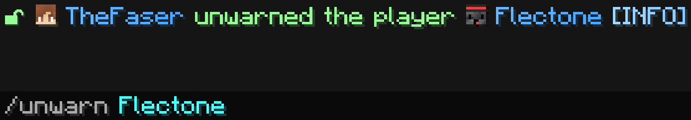 command unwarn