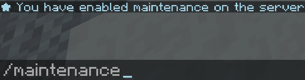 command maintenance