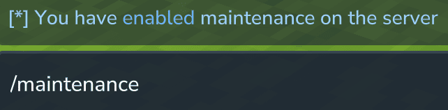 command maintenance