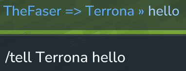 command tell