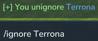 command unignore