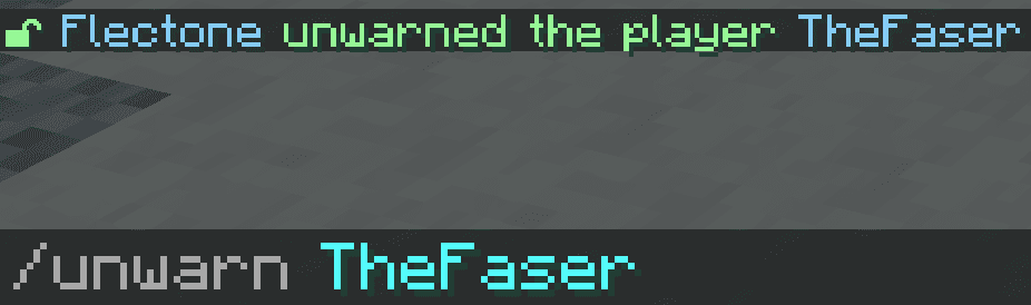 command unwarn