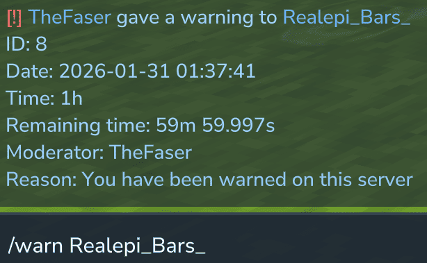 command warn